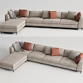 Modern Corner Sofa Minotti Multiplayer Sofa Multiplayer Sofa 3d model