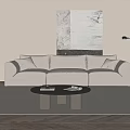 Modern Sofa Coffee Table Combination Coffee Table Decorations 3d model