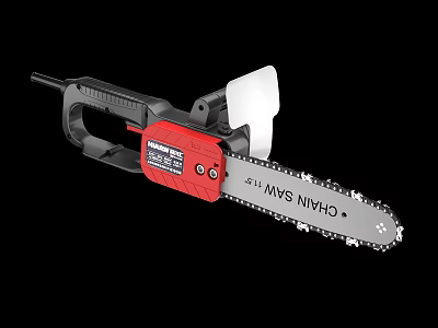 modern chainsaw chain saw plug in 3d model
