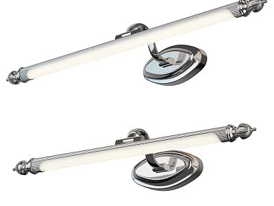 Modern Decorative Wall Lights With Chrome Finish And Sleek Cylindrical Shades 3d model