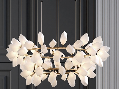 Light Luxury Crystal Chandelier 3d model