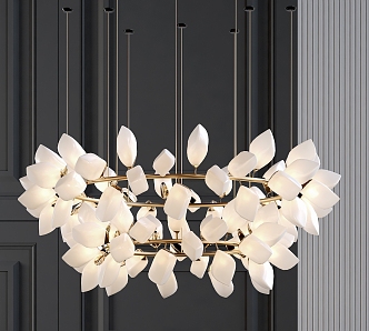 Light Luxury Crystal Chandelier 3d model