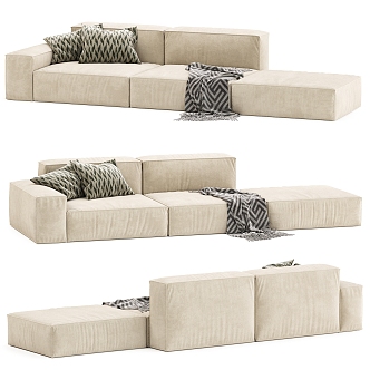 Neowall leisure sofa 3d model