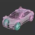 White Autonomous Car With Roof Sensor And Modern Design Features