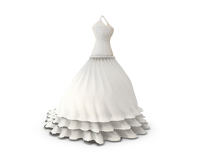 Modern Wedding Dress Wedding Dress Model 3d model