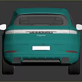 Teal SUV with Metallic Finish Gold Wheels and Red Brake Calipers Modern Luxury Design