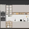 Office Tea Room Bar Counter Drinking Area Drinking Machine Refrigerator Cabinet Cup Rest Area 3d model