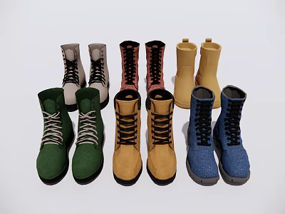 martin boots shoes 3d model