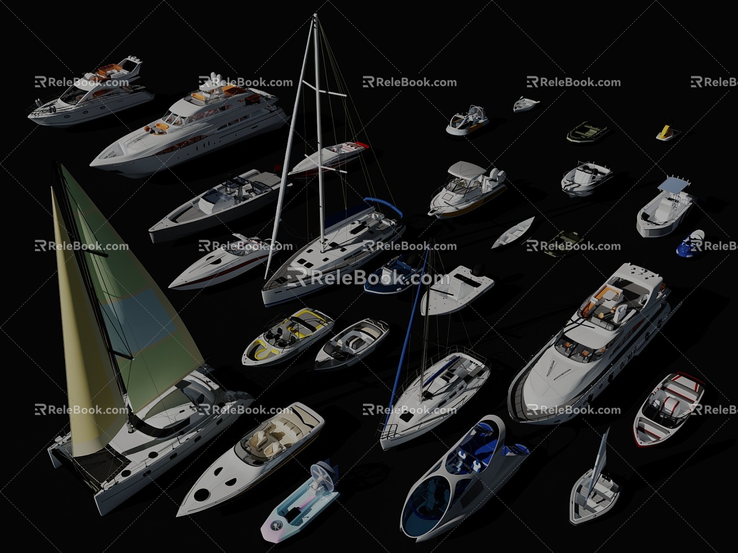 Yacht Collection V2 3d model