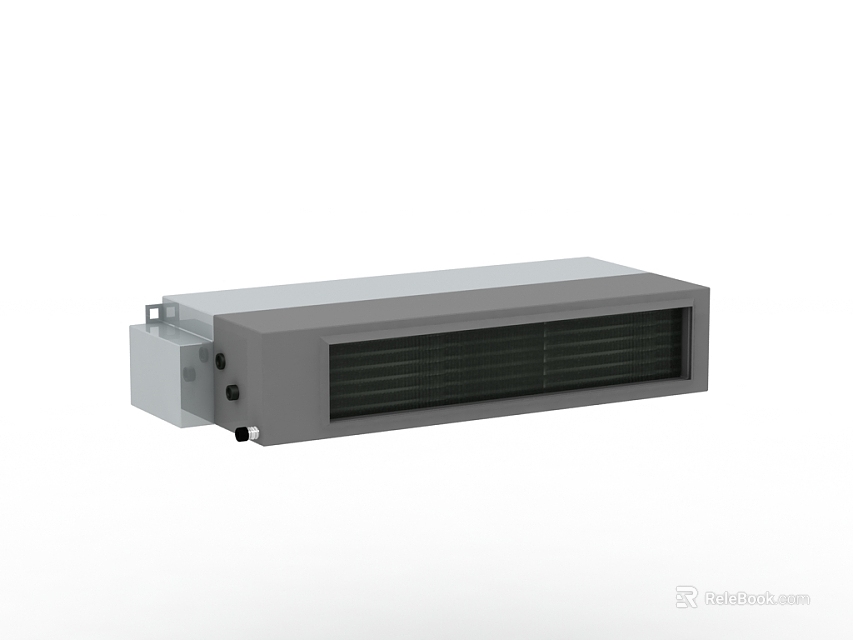 Modern Air Conditioner Air Outlet With Sleek Grille Panel And Rectangular Design 3d model 