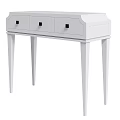 Modern White Dressing Table With Three Drawers And Slim Legs Interior Design 3d model