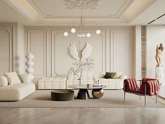 French Living Room 3d model