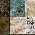 Colorful Textured Wall Paneling Samples Featuring Metallic Shades And Diverse Patterns 3d model