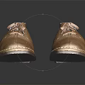Brown Suede Lace Up Shoes with Contrast Stitching and Leather Sole in Casual Style