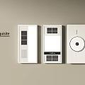 Exquisite Modern Home Control Panels Featuring Vertical Grille Display And Circular Button 3d model