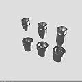 Silver Metal Industrial Components With Various Shapes And Hollow Cylindrical Designs