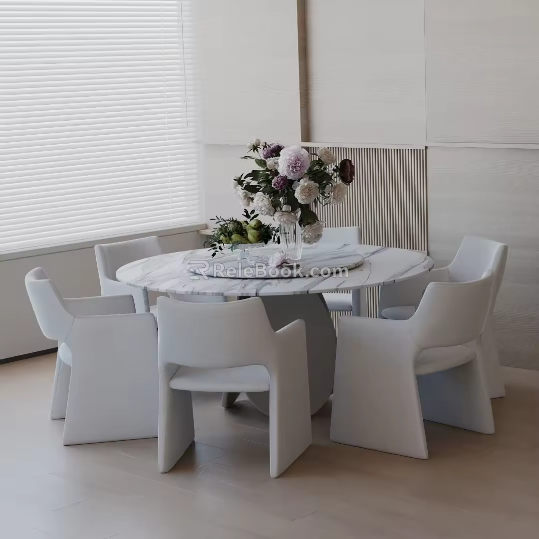 Modern table combination 3d model