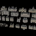 European Architecture Collection With Diverse Classical Styles Historical Details And Distinctive Facades