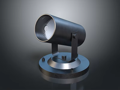 Modern Black Metal Spotlight Fixture with Stable Base Stand for Home Interior Lighting 3d model
