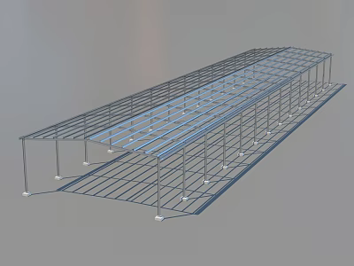 Industrial Storage Equipment with Heavy Duty Metal Frame and Multi Level Shelving 3d model