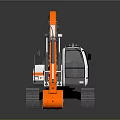 ZAXIS Heavy Duty Excavator With Orange White Crawler Tracks And Front Bucket