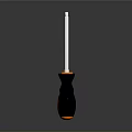 Black And Orange Handle Screwdriver With Silver Metal Shaft Ergonomic Grip Hand Tool