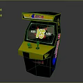 Retro Arcade Machine With VS Battle Screen Joystick And Colorful Decals