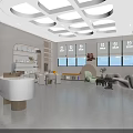 Modern Light Luxury Beauty And Hair Salon Reception Lobby With Elegant Comfortable Warm Waiting Space