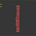 Green Military Missile Weapon With Yellow Stripes And Tactical Design
