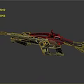 Futuristic Advanced Rifle With Sleek Design Tactical Features And Metallic Finish