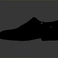 Black Leather Men's Formal Shoes With Lace Up Design And Red Inner Lining