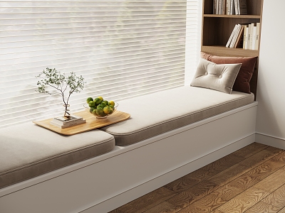 Bedroom Bay Window Cushion 3d model