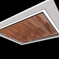 Modern Brown Ceiling With Wavy Texture And White Frame Design