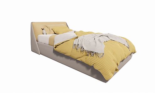 Modern Single Bed 3d model