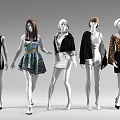Fashion Mannequins Wearing Different Stylish Dresses Tops And Skirts In Modern