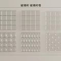 Glass Block Floor Tiles With Various Patterns For Interior Decorative Design 3d model