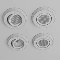 White And Black Modern Recessed Downlights Spotlights With LED Bulbs And Sleek Design