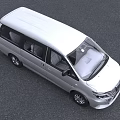 Silver Modern MPV With Spacious Interior Multiple Windows And Comfortable Seats 3d model