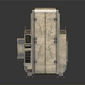 Tactical Military Weapon With Digital Control Panel And Portable Design In Desert Camouflage Color Scheme