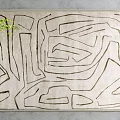 Modern Square Rug With Abstract Geometric Patterns In Neutral Tones For Minimalist Home Decor