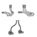 Durable Metal Plumbing Pipes With Curved Design And Fittings For Industrial Use