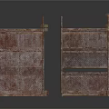 Industrial Metal Scene Component Structure With Grid Panels And Frames