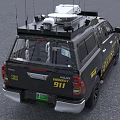 Black Police Truck With Roof Equipment And Alameda County Markings