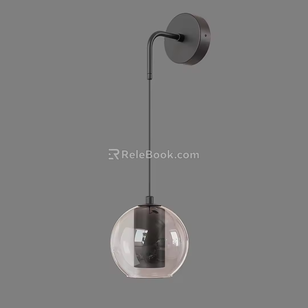 Simple wall lamp 3d model