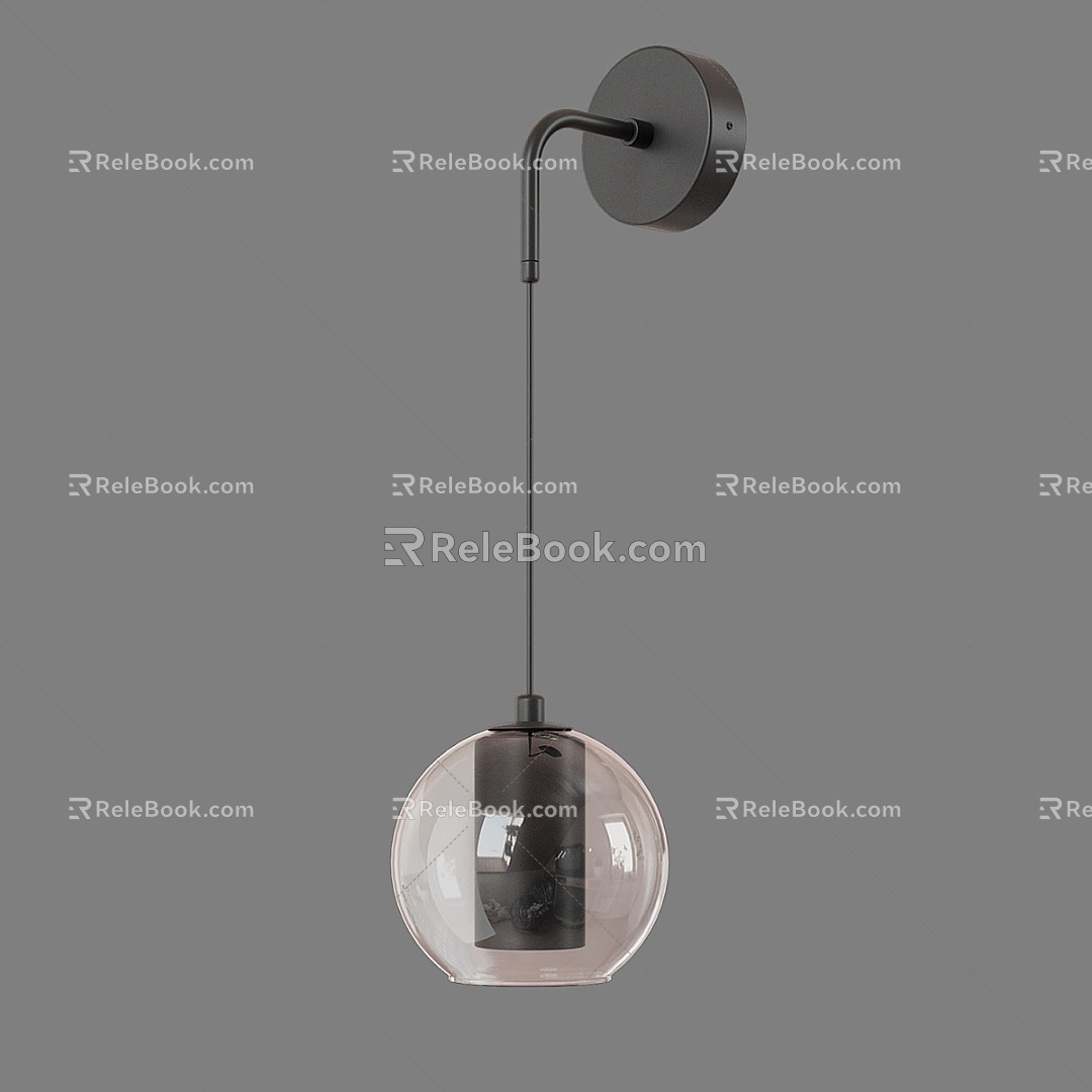 Simple wall lamp 3d model