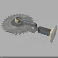 Durable Metal Circular Saw Blade With Sharp Teeth And Handle For Hardware Tools 3d model