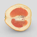 Healthy Fresh Sliced Grapefruit With Juicy Red Flesh And Yellow Peel