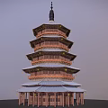 Ancient Traditional Multi Tiered Wooden Pagoda Architectural Design With Overhanging Eaves And Spire
