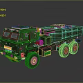 Military Green Camouflage Armored Truck With Heavy Duty Transport Design And Multiple Wheels