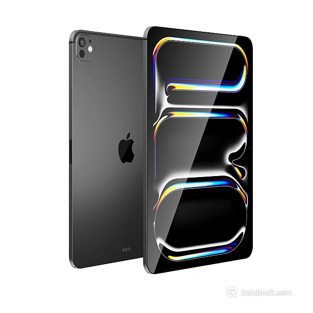 Black Apple iPhone With Transparent Protective Case Featuring Colorful Reflective Lines Design 3d model